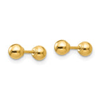 FJC Finejewelers 14 kt Yellow Gold Madi K Polished Reversible Ball Earrings 4 x 4 mm