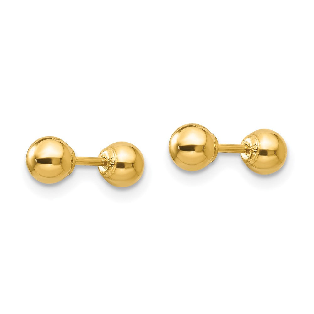FJC Finejewelers 14 kt Yellow Gold Madi K Polished Reversible Ball Earrings 4 x 4 mm