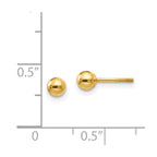 FJC Finejewelers 14 kt Yellow Gold Madi K Polished Ball Screwback Earrings 4 x 4 mm