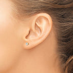 FJC Finejewelers 14 kt Yellow Gold Stud Madi K CZ Post Earrings 4 x 4 mm