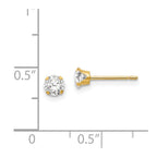 FJC Finejewelers 14 kt Yellow Gold Stud Madi K CZ Post Earrings 4 x 4 mm