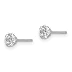 FJC Finejewelers 14 kt White Gold Stud Madi K CZ Post Earrings 4 mm x 4 mm