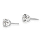 FJC Finejewelers 14 kt White Gold Stud Madi K CZ Post Earrings 5 mm x 5 mm