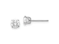 FJC Finejewelers 14 kt White Gold Stud Madi K CZ Post Earrings 5 mm x 5 mm