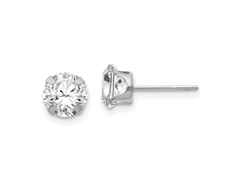 FJC Finejewelers 14 kt White Gold Stud Madi K 6.5mm CZ Post Earrings