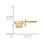 FJC Finejewelers 14 kt Yellow Gold Button Madi K Polished Butterfly Screwback Earrings 5 x 6 mm