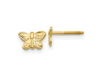 FJC Finejewelers 14 kt Yellow Gold Button Madi K Polished Butterfly Screwback Earrings 5 x 6 mm