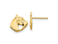 FJC Finejewelers 14 kt Yellow Gold Button Madi K Polished Horse Head Post Earrings 8 x 9 mm