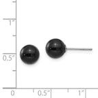 FJC Finejewelers 14 kt White Gold Ball Madi K Onyx Bead Earrings 8 mm x 8 mm