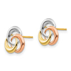 FJC Finejewelers 14 kt Tri Color Gold Button Tri-color Madi K 3 Circle Post Earrings 10 x 9 mm