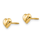 FJC Finejewelers 14 kt Yellow Gold Button Madi K Sm. Puffed Heart Earrings 6 x 6 mm
