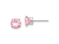 FJC Finejewelers 14 kt White Gold Stud Madi K 6.5mm Pink CZ Post Earrings