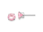 FJC Finejewelers 14 kt White Gold Stud Madi K 6.5mm Pink CZ Post Earrings