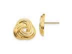 FJC Finejewelers 14 kt Yellow Gold Button Madi K Love Knot Post Earrings 13 x 14 mm