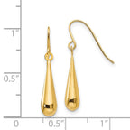 FJC Finejewelers 14 kt Yellow Gold Madi K Teardrop Dangle Earrings 24 x 4 mm