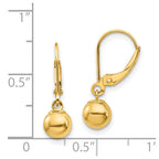FJC Finejewelers 14 kt Yellow Gold Madi K Dangle Bead Leverback Earrings 21 x 6 mm