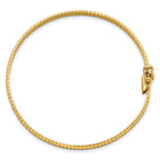 FJC Finejewelers 14 kt Yellow Gold Omega and Cubetto Yellow and Satin Bright Cut Omega Bracelet 7.5 Inches x 4.15 mm