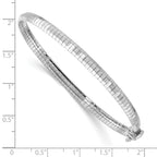 FJC Finejewelers 14 kt White Gold White Polished and Satin Bright Cut Omega Bracelet 7.5 Inches x 4.15 mm