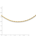 FJC Finejewelers 14 kt Yellow Gold Yellow with 2in. Ext. Round Twisted Omega Necklace 18 Inches x 1 mm