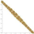 FJC Finejewelers 14 kt Yellow Gold Graduated Byzantine Bracelet 7.25 Inches x 10.3 mm