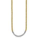 FJC Finejewelers 14 kt Yellow Gold and White Rhodium Bright Cut Twisted Fancy Necklace 18 Inches x 4 mm