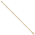 FJC Finejewelers 14 kt Yellow Gold Mesh Hollow Woven Flexible Beads Bracelet 7.25 Inches x 3 mm