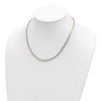 FJC Finejewelers 14 kt Two Tone Gold Two-Tone Polished Fancy Link Necklace 18 Inches x 2 mm