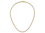 FJC Finejewelers 14 kt Two Tone Gold Two-Tone Polished Fancy Link Necklace 18 Inches x 2 mm