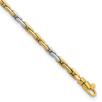 FJC Finejewelers 14 kt Two Tone Gold Two-Tone Polished Fancy Link Bracelet 7.5 Inches x 3.1 mm