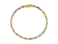 FJC Finejewelers 14 kt Two Tone Gold Two-Tone Polished Fancy Link Bracelet 7.5 Inches x 3.1 mm