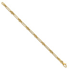 FJC Finejewelers 14 kt Yellow Gold Polished Fancy Link Bracelet 7.5 Inches x 5.2 mm
