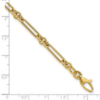 FJC Finejewelers 14 kt Yellow Gold Polished Fancy Link Bracelet 7.5 Inches x 5.2 mm