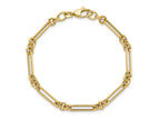FJC Finejewelers 14 kt Yellow Gold Polished Fancy Link Bracelet 7.5 Inches x 5.2 mm