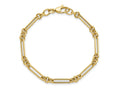FJC Finejewelers 14 kt Yellow Gold Polished Fancy Link Bracelet 7.5 Inches x 5.2 mm