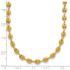 FJC Finejewelers 14 kt Yellow Gold Open Link Polished Fancy Link Necklace 18 Inches x 4 mm