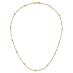 FJC Finejewelers 14 kt Two Tone Gold Two Tone Polished Bead Fancy Necklace 17 Inches x 3.05 mm
