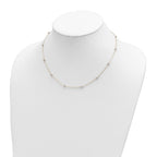 FJC Finejewelers 14 kt Two Tone Gold Two Tone Polished Bead Fancy Necklace 17 Inches x 3.05 mm