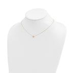FJC Finejewelers 14 kt Yellow Gold Cable Polished Heart Necklace 16.5 Inches x 6 mm