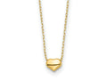 FJC Finejewelers 14 kt Yellow Gold Cable Polished Heart Necklace 16.5 Inches x 6 mm