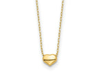 FJC Finejewelers 14 kt Yellow Gold Cable Polished Heart Necklace 16.5 Inches x 6 mm