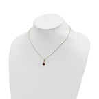 FJC Finejewelers 14 kt Yellow Gold Polished Enameled Flower with Ladybug Necklace 16.5 Inches x 7 mm
