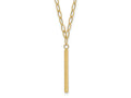 FJC Finejewelers 14 kt Yellow Gold Open Link Oval Link Bright Cut Bar Necklace 18 Inches x 2.5 mm