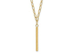 FJC Finejewelers 14 kt Yellow Gold Open Link Oval Link Bright Cut Bar Necklace 18 Inches x 2.5 mm