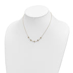 FJC Finejewelers 14 kt Two Tone Gold Two Tone 2 in Ext Love Knots Bright Cut Bead Necklace 18 Inches x 63 mm