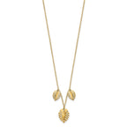 FJC Finejewelers 14 kt Yellow Gold Polished Dangle Palm Leaves Necklace 16.75 Inches x 49 mm