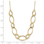 FJC Finejewelers 14 kt Yellow Gold Fancy Polished Bright Cut Oval Link Necklace 18 Inches x 8.13 mm