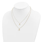 FJC Finejewelers 14 kt Yellow Gold Fancy Double Layer Heart Link Hearts Necklace 16 Inches x 7.72 mm