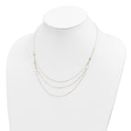 FJC Finejewelers 14 kt Yellow Gold Triple Layer Polished Circles Fancy Necklace 18 Inches x 1 mm