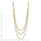 FJC Finejewelers 14 kt Yellow Gold Triple Layer Polished Circles Fancy Necklace 18 Inches x 1 mm
