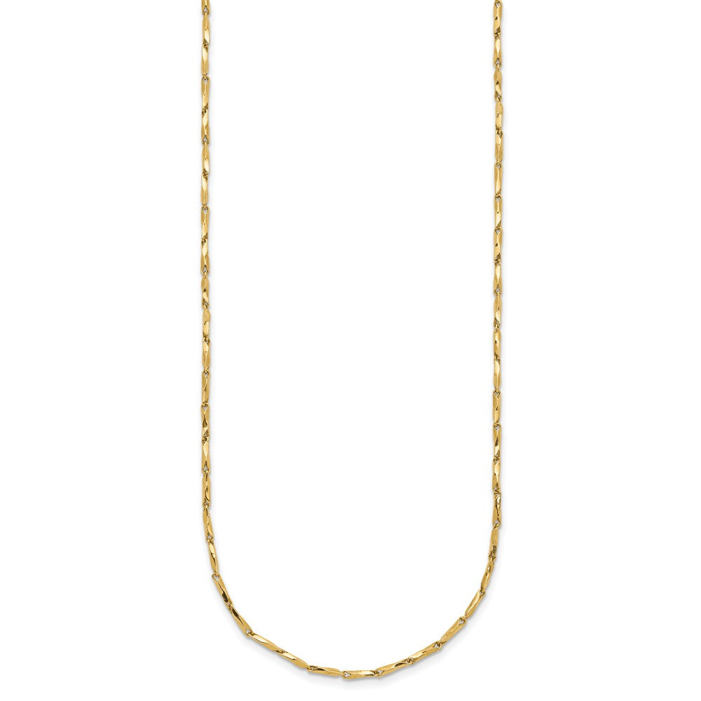 FJC Finejewelers 14 kt Yellow Gold Bright Cut Polished Fancy Link 17in Necklace 17 Inches x 1.14 mm